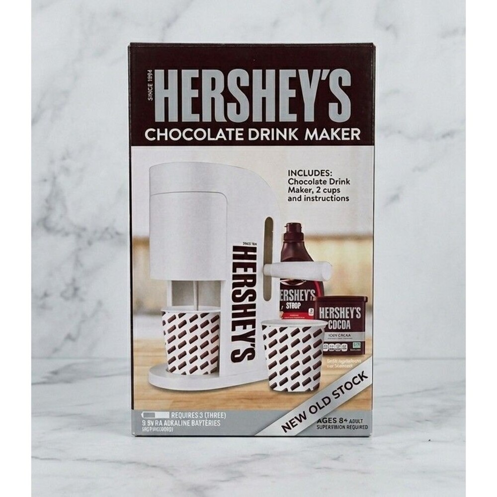 Hershey's Chocolate Drink Maker Includes Machine & 2 Paper Cups. New.